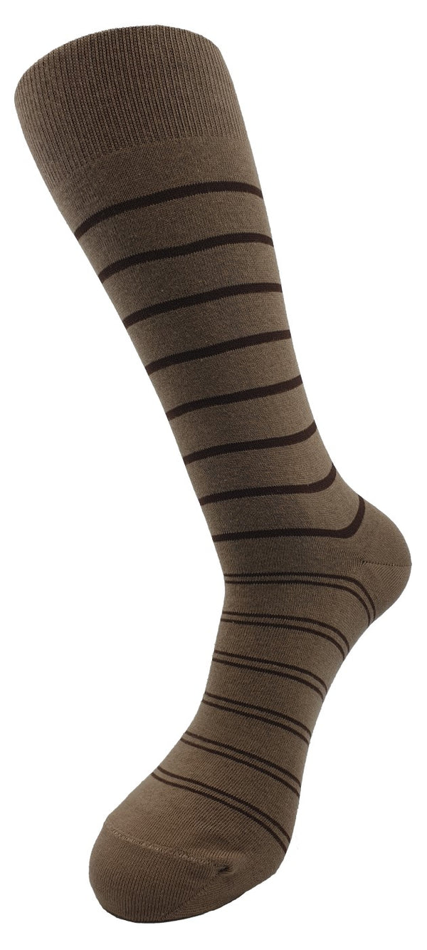 Men Socks Sage Stripes Design