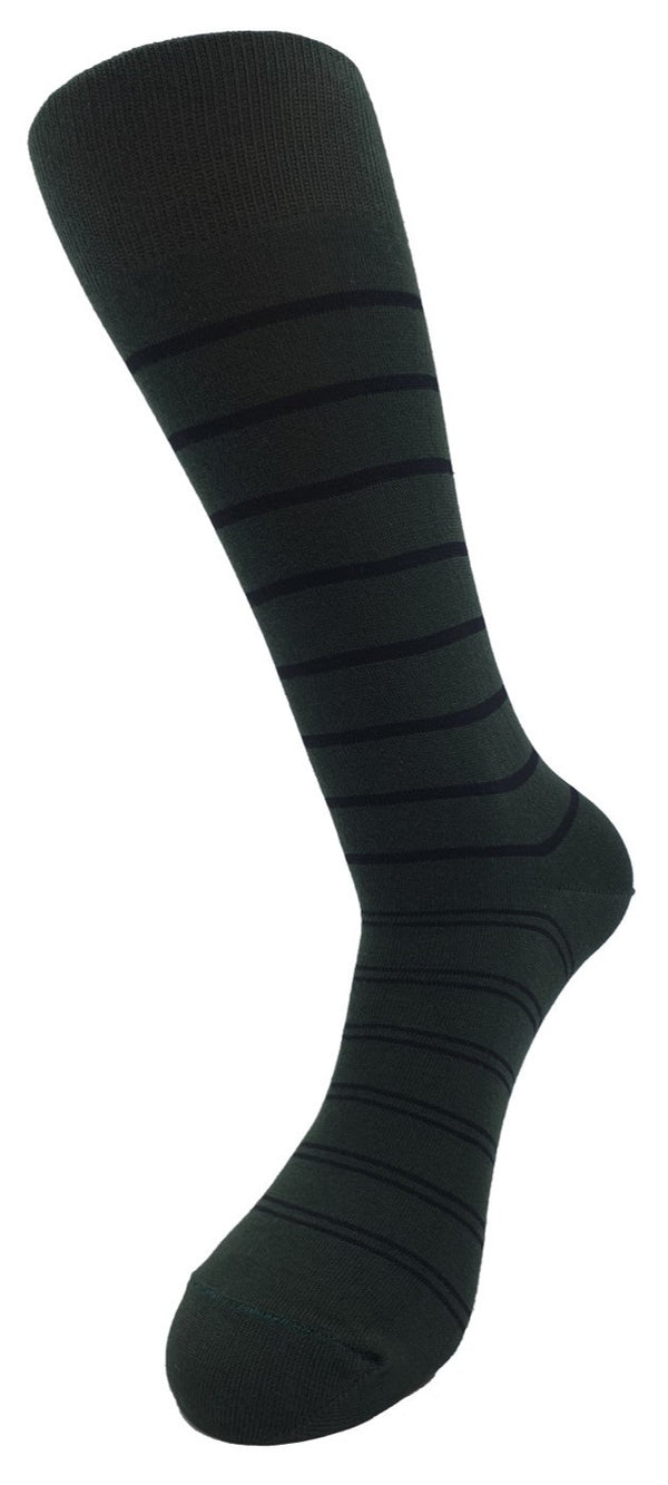 Men Socks Sage Stripes Design